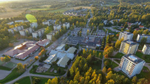 Gammelbacka från luften. Borgå använder en del arvspengar för olika projekt som har med förortsutveckling att göra. Flygbild över Borgå.