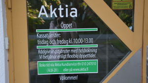 Aktias kontor i Solf har haft öppet två dagar i veckan för kassatjänster och enligt tidsbokning för rådgivningstjänster.
