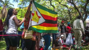 Samling i Harare inför demonstration 21.11.2017. Samling i Harare inför demonstration mot Robert Mugabe 21.11.2017.