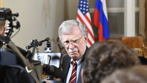 Trumps nationelle säkerhetsrådgivare John Bolton i Helsingfors den 16 juli. USA:s nationelle säkerhetsrådgivare John Bolton i Helsingfors den 16 juli.