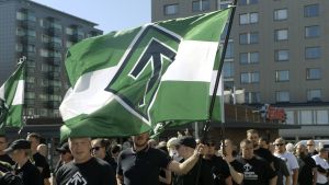 Nordiska motståndsrörelsen marscherade i Åbo i augusti. Nordiska motståndsrörelsens marsch i Åbo