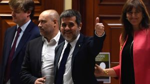 Katalanen Jordi Sanchez i den spanska parlamentsbyggnaden 20.5.2019 Jordi Sanchez