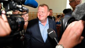 Danmarks statsminister Lars Løkke Rasmussen röstar i Köpenhamn 5.6.2019 Danmarks statsminister Lars Løkke Rasmussen röstar i Köpenhamn 5.6.2019