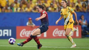 Herlovsen målskytt för Norge. Isabell Herlovsen gjorde 1–0 för Norge.