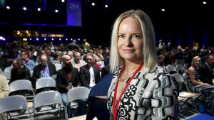 Riikka Purra valdes till den synliga posten som partiets första vice ordförande. Riikka Purra.