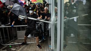 Ingången till en regeringsbyggnad i Hongkong Ingången till en regeringsbyggnad i Hongkong
