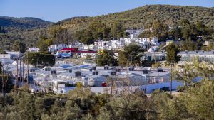 Förhållandena på det överfulla flyktinglägret Moria på Lesbos beskrivs som odrägliga och explosiva. Flyktinglägret Moria på Lesbos, Grekland 1.11.2018.