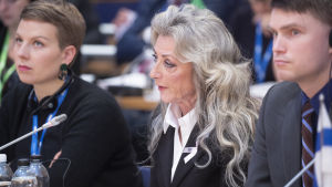 Ritva Elomaa (Sannf) bland europeiska jordbrukspolitiker. Ritva Elomaa bland europeiska jordbrukspolitiker.