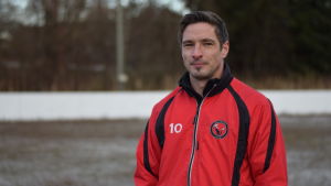 Thomas Nyberg är lagkapten i HC Toros. Porträttbild på Thomas Nyberg.