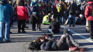 Blockad på motorvägen mellan Spanien och Frankrike den 12 november 2019. Blockad på motorvägen mellan Spanien och Frankrike 12.11.2019