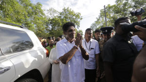 Regeringspartiets kandidat Sajith Premadasa är den mördade presidenten Ranasinghe Premadasas son. Dagens presidentval omgärdas av sträng säkerhet av rädsla för ny terrordåd
