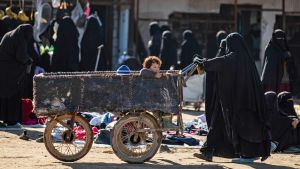 Kvinnor och barn på fånglägret al-Hol i nordöstra Syrien den 14 januari 2019. Kvinnor och barn på fånglägret al-Hol i nordöstra Syrien den 14 januari 2019.