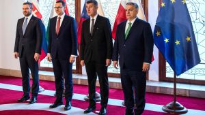 Premiärministrar: Viktor Orban (Ungern) Andrej Babis (Tjeckien) Mateusz Morawiecki (Polen) Peter Pellegrini (Slovakien) inför Visegradgruppens möte om coronaviruset 4.3.2020 Premiärministrar: Viktor Orban (Ungern) Andrej Babis (Tjeckien)Mateusz Morawiecki (Polen) Peter Pellegrini (Slovakien) inför Visegradgruppens möte om coronaviruset 4.3.2020