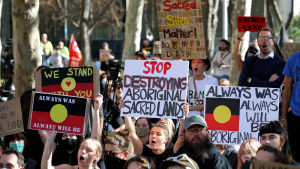 Demonstration mot rasism och förtryck. Perth, Australien 13.6.2020 Demonstration mot rasism och förtryck . Perth, Australien 13.6.2020