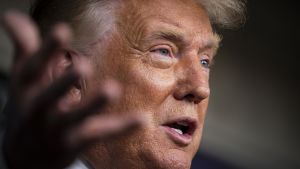 President Donald Trump har gjort lag och ordning till en av huvudfrågorna i sin valkampanj USA:s president Donald Trump