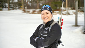 Josefine Augustsson har under vintern tränat i Västerby skidcentrum. Porträttbild på Josefine Augustsson.