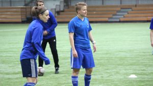 Rutinerade mittfältaren Linda Ruutu är en av HJK:s nyckelspelare. Linda Ruutu på HJK:s träningar.