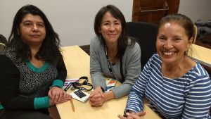 Producenten Paola Castillo har gjort Pachi Bustos och Haydee Oberreuter sällskap på filmfestivalen i Toronto. Paola Castilla, Pachi Bustos och Haydee Oberreuter på fimfestivalen i Toronto.