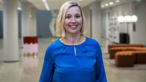 Sanna Forsström, marknadsföringschef på stadskansliet. Sanna Forsström markkinointipäällikkö, Helsingin kaupunki