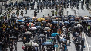 Demonstranter och polis har igen drabbat samman i centrala Hongkong Demonstranter och polis har igen drabbat samman i centrala Hongkong