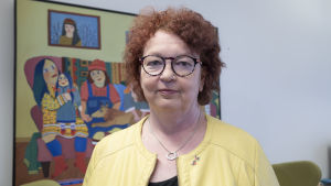 Riitta Särkelä på Förbundet för mödra- och skyddshem. Riitta Särkelä /Ensi ja turvakotien liiton pääsihteeri / Helsinki 09.07.2019