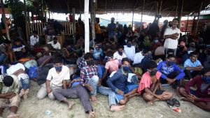 Rohingyer som flytt i båtar från Myanmar till Aceh, Indonesien. 7.9.2020 Rohingyer som flytt i båtar från Myanmar till Aceh, Indonesien. 7.9.2020