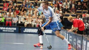 Mika Kohonen flyttade hem till Happee förra hösten. Mika Kohonen i finsk landslagsdress.