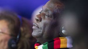 Zimbabwes president Emmerson Mnangagwa vid WEF Zimbabwes president Emmerson Mnangagwa