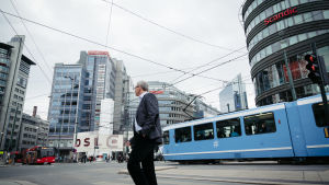 Emilia Suominen ger tummen upp för Norges huvudstad Oslo, även om hon inte direkt hade så mycket fritid. Oslo, 26.09.2017