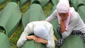 Sorg i Bosnien-Hercegovina. Minnesstund 2014. Sorg i Bosnien och Hercegovina. Minnesceremoni i juli 2014.