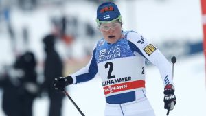 Krista Pärmäkoski blev av med ledningen i sprintcupen. Krista Pärmäkoski, 2017.