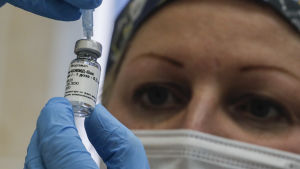 Rysk testning av vaccin mot covid-19. Bilden tagen i Moskva den 17 september 2020. Rysk testning av vaccin mot covid-19. Moskva 17.9.2020