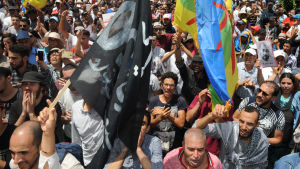 Demonstranter i Marockos huvudstad Rabat demonstrerar den 11 juni i solidaritet med Rif-regionen samt mot korruption, utslagenhet och arbetslöshet. Demonstranter i Marockos huvudstad Rabat demonstrerar den 11 juni i solidaritet med Rif-regionen samt mot korruption, utslagenhet och arbetslöshet.