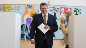 Den slovakiska EU kommissionären och presidentkandidaten Maros Sefcovic har många år i Bryssel bakom sig Den slovenska EU kommissionären och presidentkandidaten Maros Sefcovic.