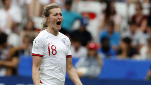 Ellen White gjorde England andra mål mot Skottland. Ellen White skriker