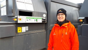 Kommunikationschef Nina Lindman vid Stormossen. Kommunikationschef Nina Lindman från Stormossen.