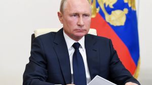President Vladimir Putin talade till nationen 11.5.2020. President Vladimir Putin talar till nationen 11.5.2020