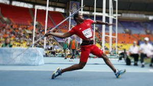 Keshorn Walcott från Trinidad & Tobago kastar i Karis. (Arkivbild) Keshorn Walcott