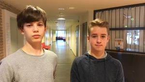 Simeon Nordling och William Donner. profilbild på åttondeklassarna Simeon Nordling och William Donner.