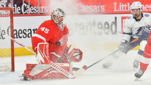 I Detroits mål gjorde Jonathan Bernier igen väl ifrån sig. I Detroits mål gjorde Jonathan Bernier igen väl ifrån sig.