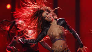 Cyperns Eleni Foureira är egentligen född i Albanien och har gjort karriär i Grekland. Sångaren Eleni Foureria.