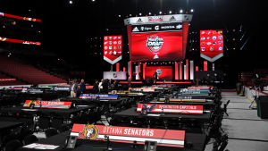 Förra året ordnades tillställningen i Chicago. Bild från NHL-draften 2017.
