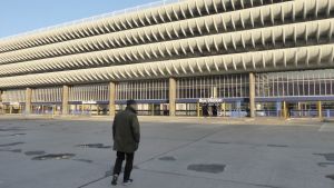 Busstationen i Preston. Ett praktexempel på brutalistisk arkitektur, i dag skyddad tack vare prestonbornas idoga motstånd. Den brutalistiska busstationen i Preston