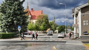 Pälsbranschen har länge varit en viktig näring i Nykarleby. Nykarleby centrum.