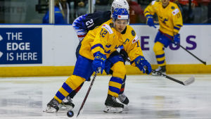Sveriges lagkapten Erik Brännström har gjort fyra mål på tre matcher. Sveriges lagkapten Erik Brännström har gjort fyra mål på tre matcher.