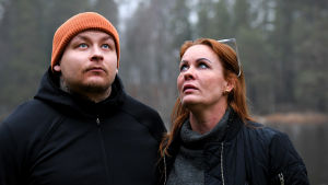 Petra fick till slut veta sanningen. Pele Koljonen och Petra Kapanen poserar.