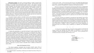 Sida 3-4 av det brev som Barr överlämnat till kongressen. Brevet är fyra sidor långt. (Bilden blir klarare ifall du klickar på den) Muellers Rysslandutredning