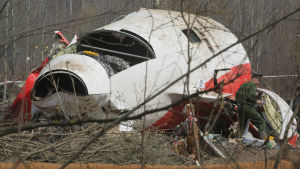Rester av flygplanet som störtade i Smolensk. Den polske presidenten Lech Kaczyński och 95 andra människor omkom i flygkatastrofen i Smolensk i april 2010.