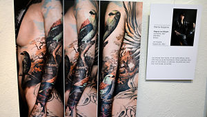 Magnus von Wrights Blåkrokor som tatuering Magnus von Wrights Blåkrokor som tatuering