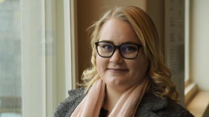 Samlingspartisten Veera Hellman Samlingspartiets riksdagskandidat Veera Hellman